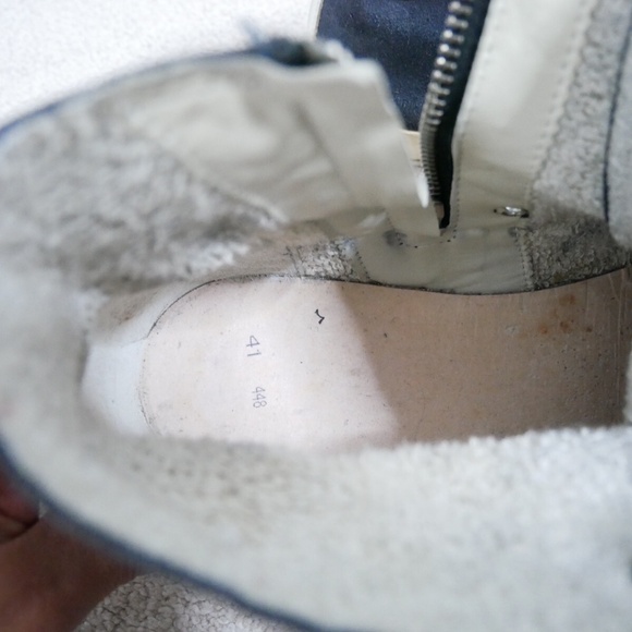 Golden Goose GGDB men's Francy hi-top sneaker Blue suede - Picture 9 of 9